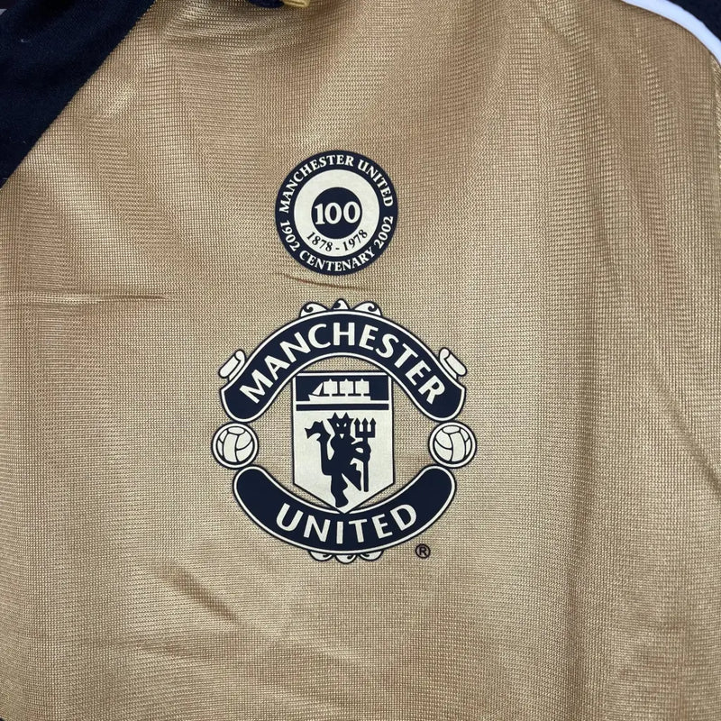 Camisa Masculina Retro Manchester United 100 anos Dupla Face 2002 - Torcedor