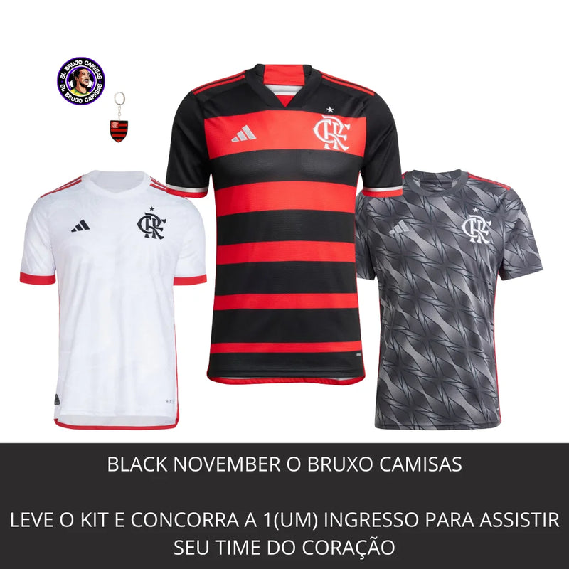 KIT MENGÃO BLACK NOVEMBER O BRUXO CAMISAS