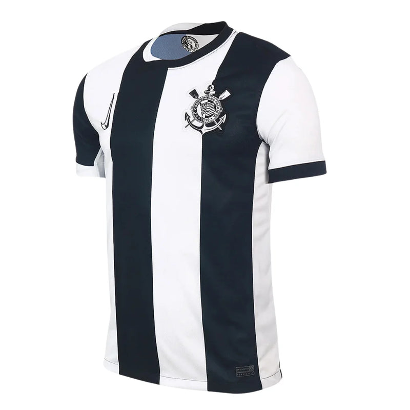 Camisa Corinthians III 24/25  Masculina - Branco+Preto