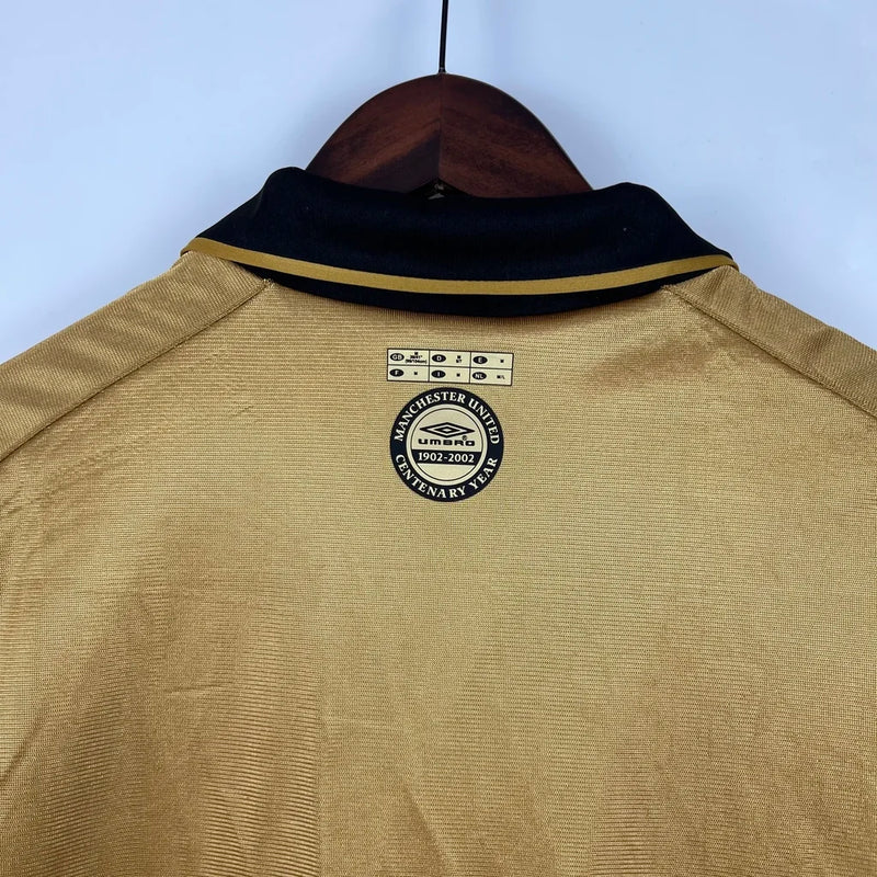 Camisa Masculina Retro Manchester United 100 anos Dupla Face 2002 - Torcedor