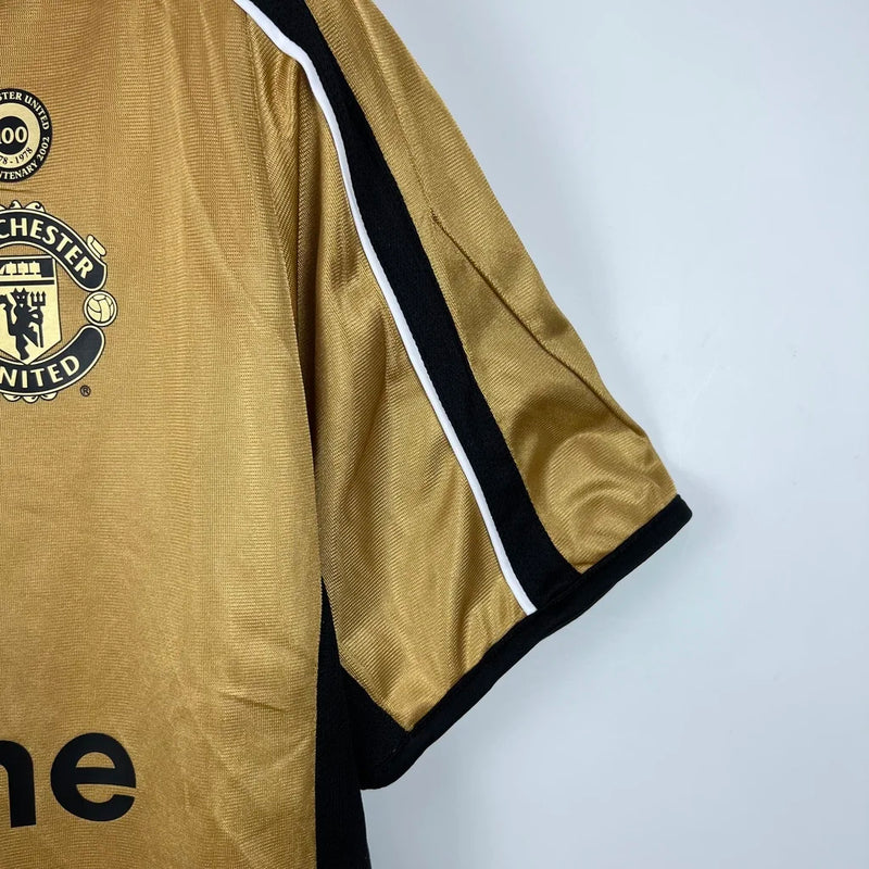 Camisa Masculina Retro Manchester United 100 anos Dupla Face 2002 - Torcedor