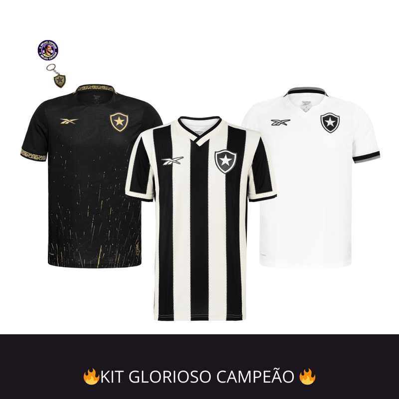 KIT GLORIOSO CAMPEÃO 3 CAMISAS