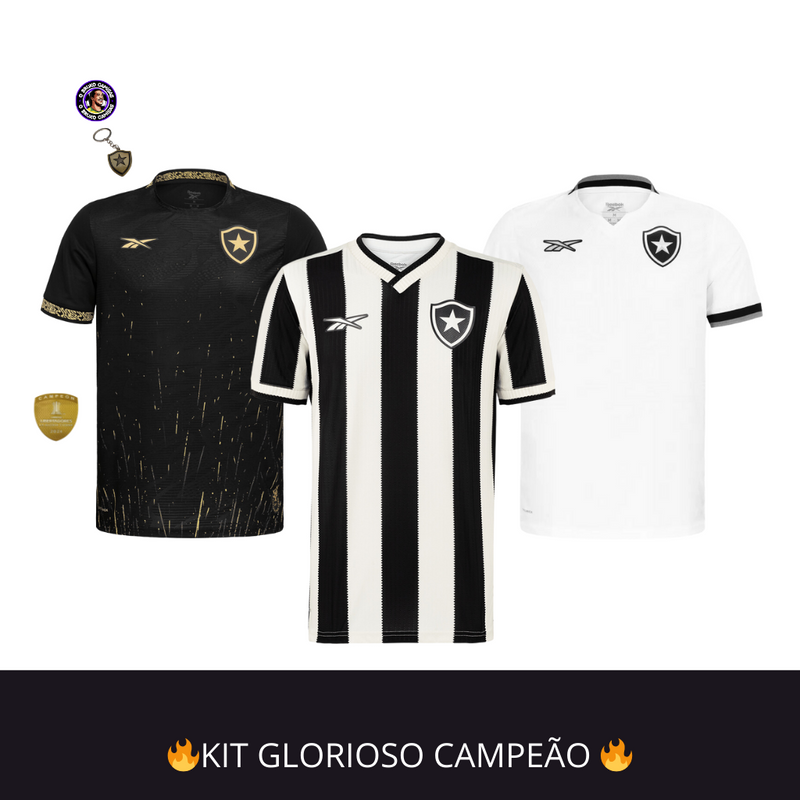 KIT GLORIOSO CAMPEÃO 3 CAMISAS