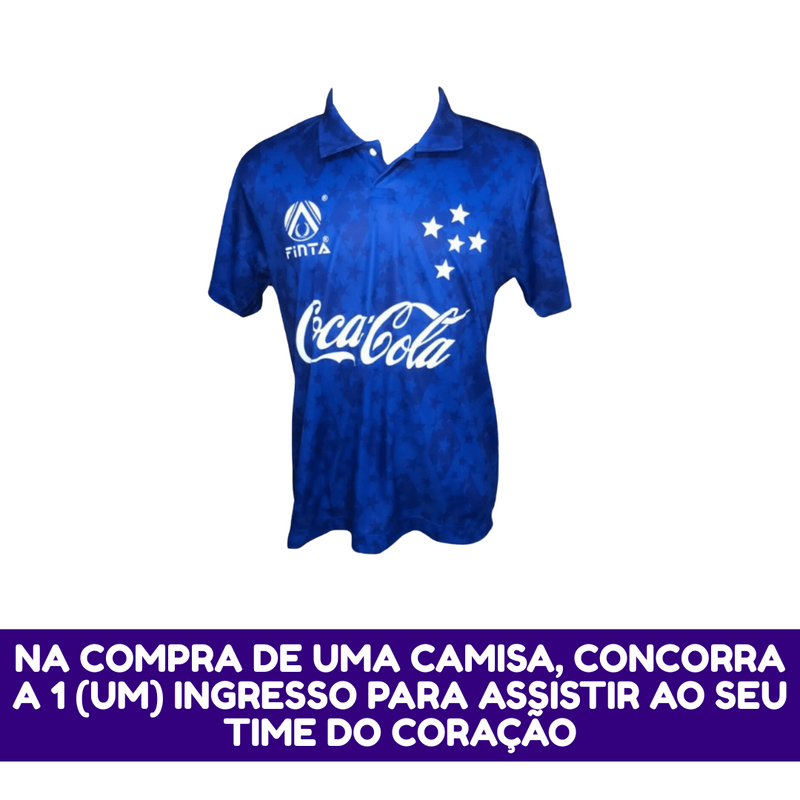 Camisa Masculina Cruzeiro Retrô Ronaldo 1993/94 - Torcedor
