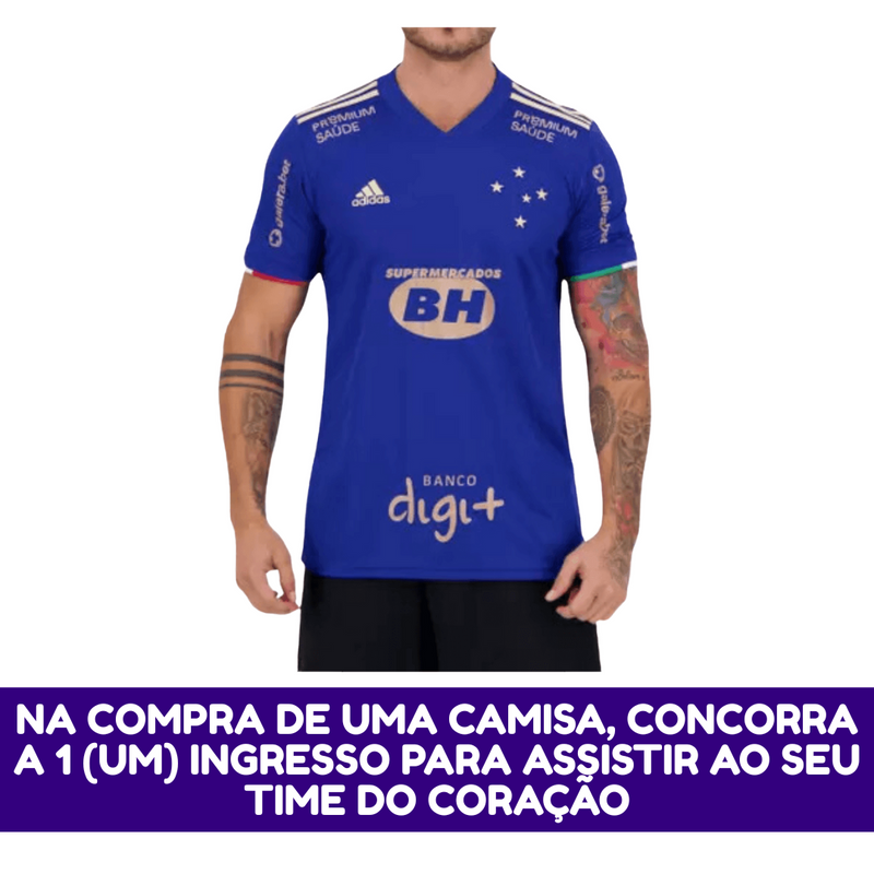 Camisa Masculina Cruzeiro Centenário I 21/22 - Torcedor