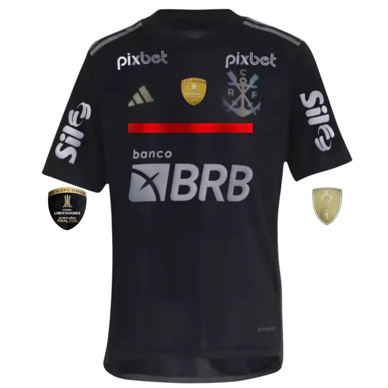 Camisa Masculina Flamengo III 2023/24 - Patrocínios + Patch