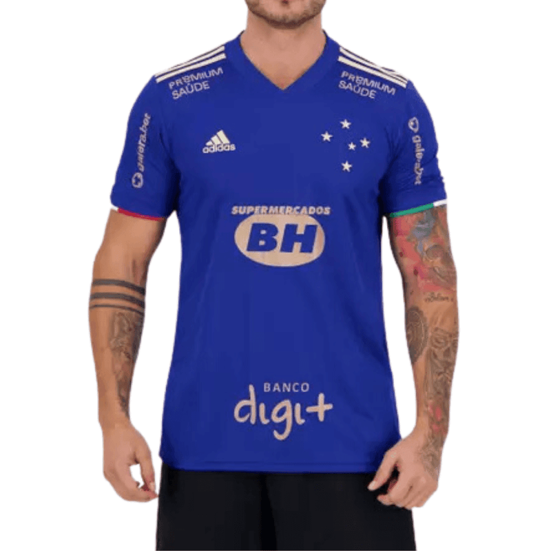 Camisa Cruzeiro 21/22 Centenário Azul Patrocinadores - Bassaga Imports