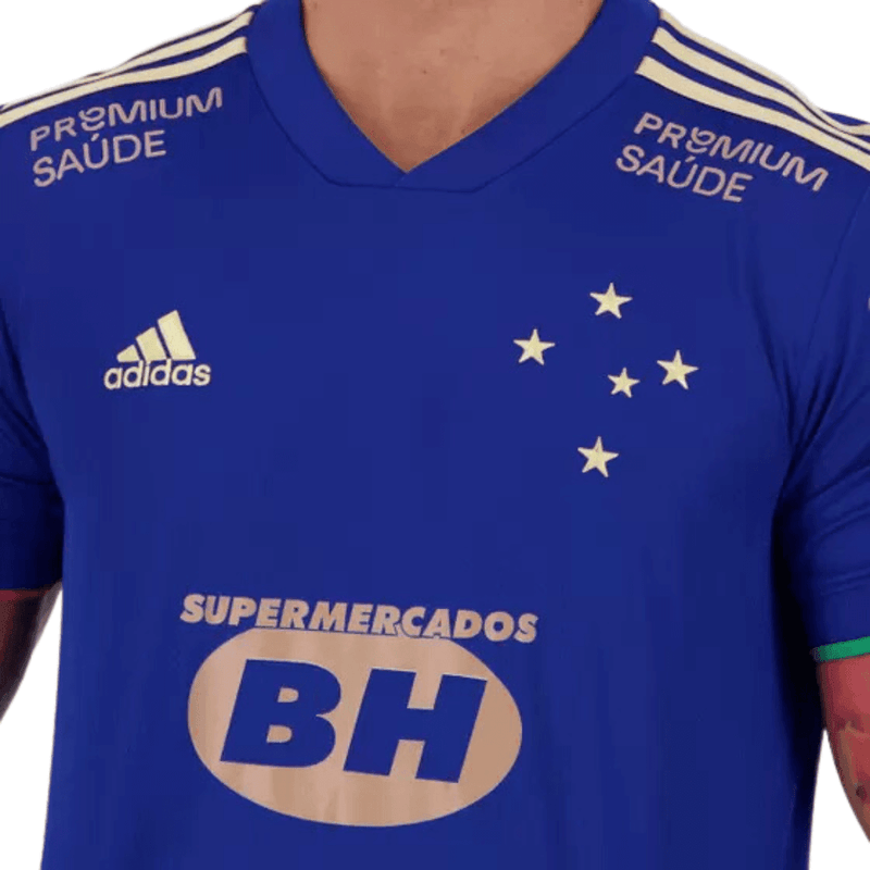 Camisa Cruzeiro 21/22 Centenário Azul Patrocinadores - Bassaga Imports