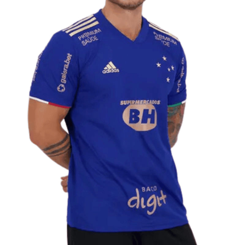 Camisa Cruzeiro 21/22 Centenário Azul Patrocinadores - Bassaga Imports